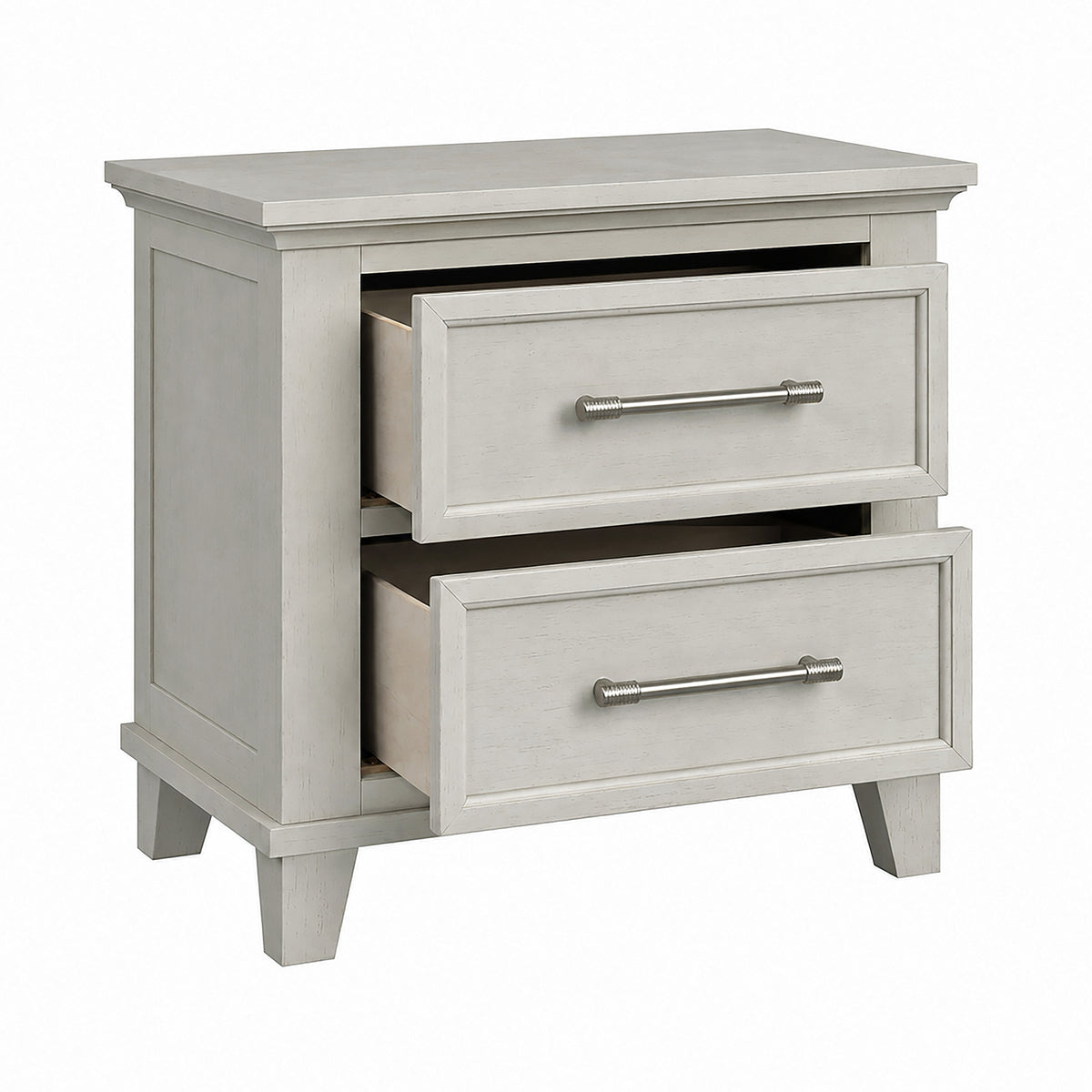 Canterbury Ivory 2-Drawer Nightstand with USB - Ornate Home