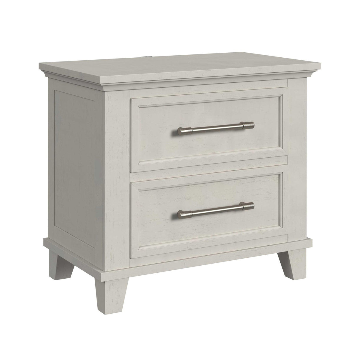 Canterbury Ivory 4-Piece Queen Storage Bedroom Set with 2 Nightstands & Chest - Ornate Home