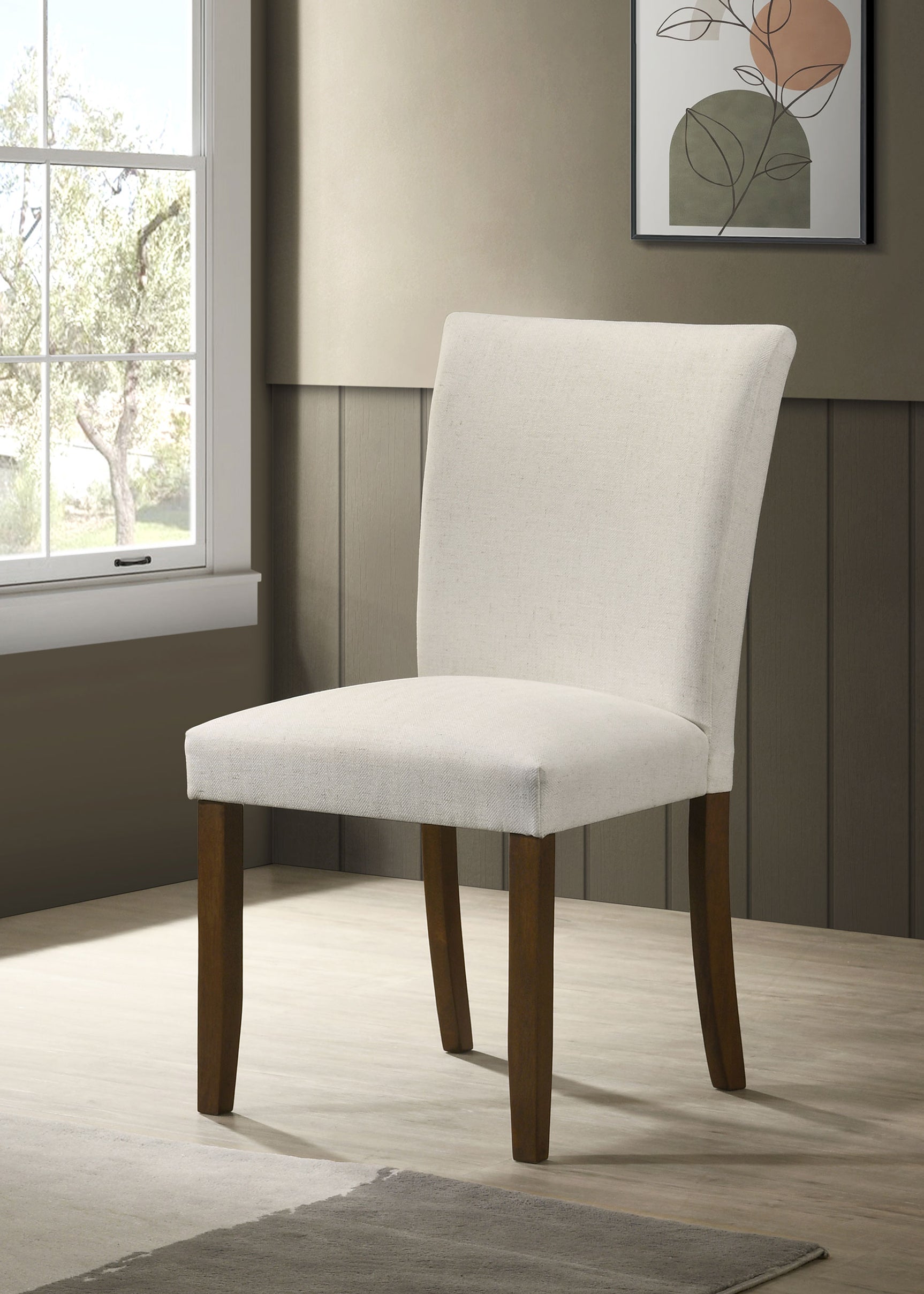 Cantley Beige Upholstered Dining Side Chair (Set of 2) - Ornate Home