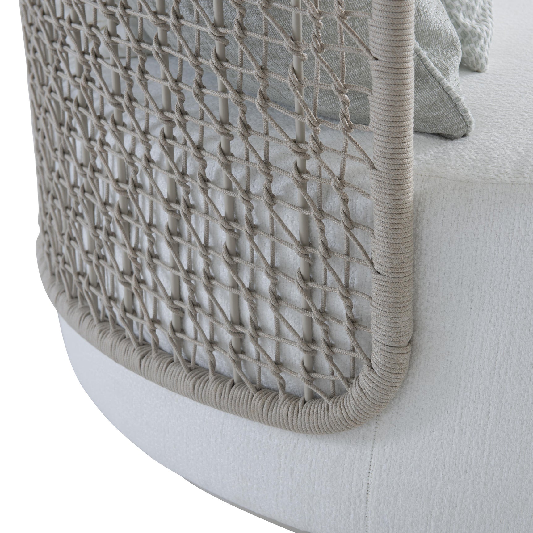 Capella Almond/White/Cream Swivel Outdoor Daybed - Ornate Home