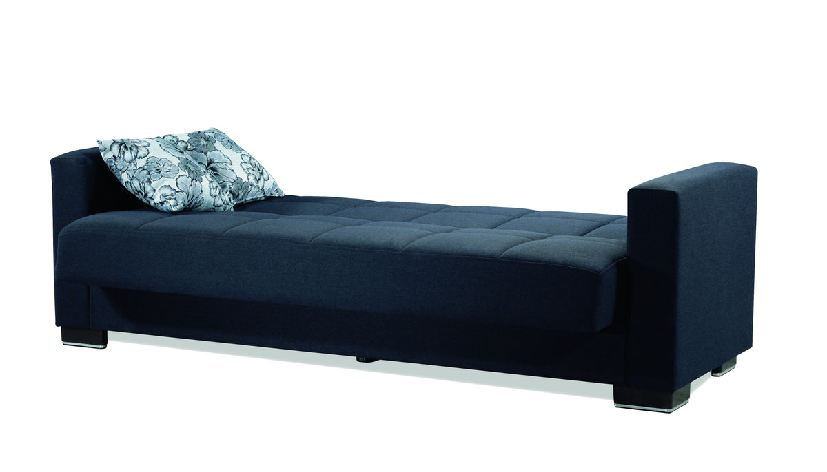 Capella Denim Dark Blue Loveseat Sofa Bed - Ornate Home