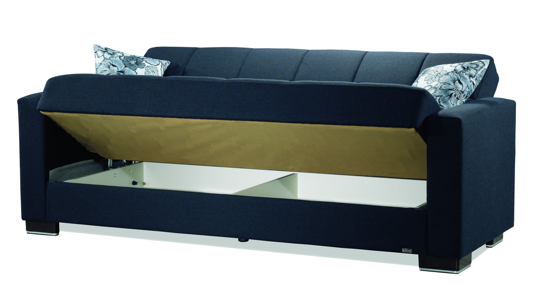Capella Denim Dark Blue Loveseat Sofa Bed - Ornate Home