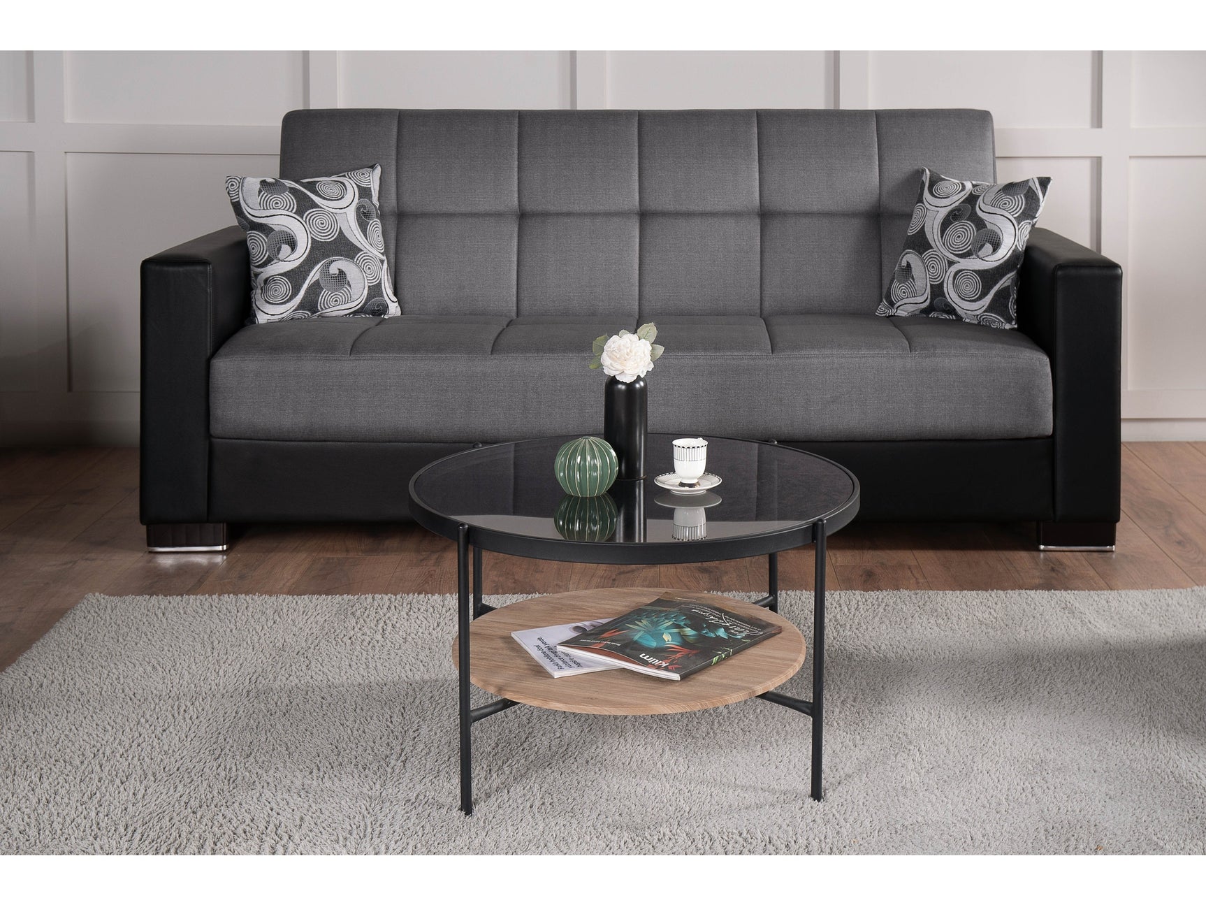 Capella Westchester Grey Living Room Set with Sleepers - Ornate Home