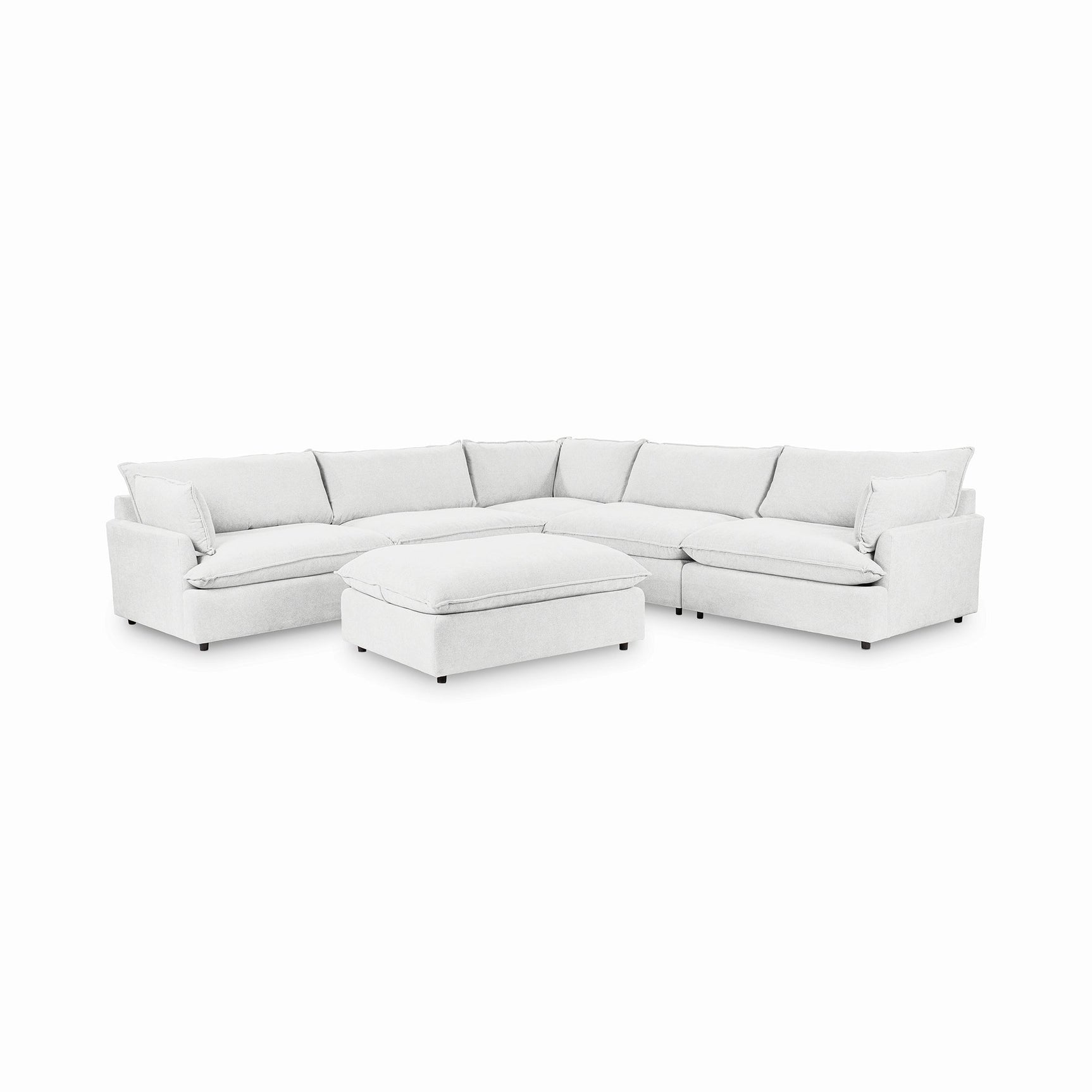 Caplan 6 Piece Sectional with Ottoman - Ornate Home