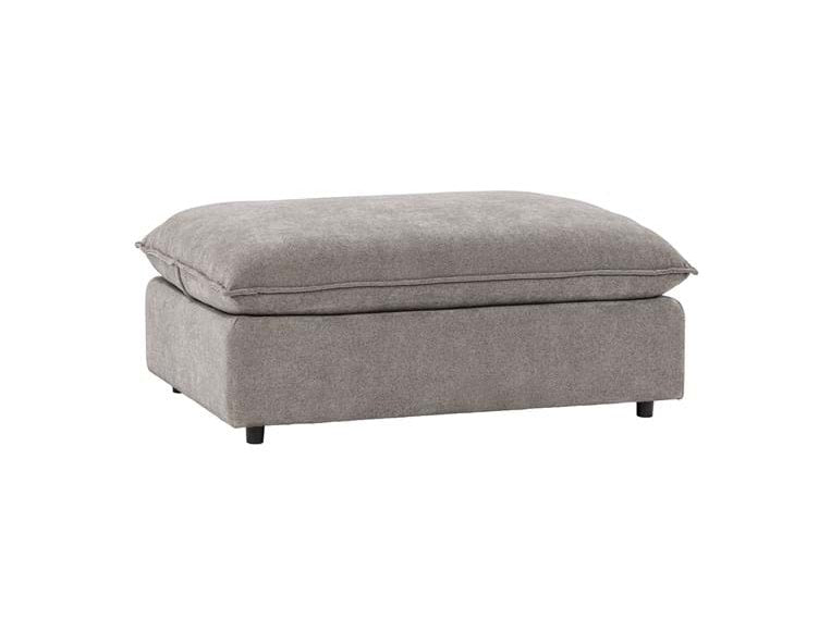 Caplan Charcoal Upholstered Ottoman - Ornate Home