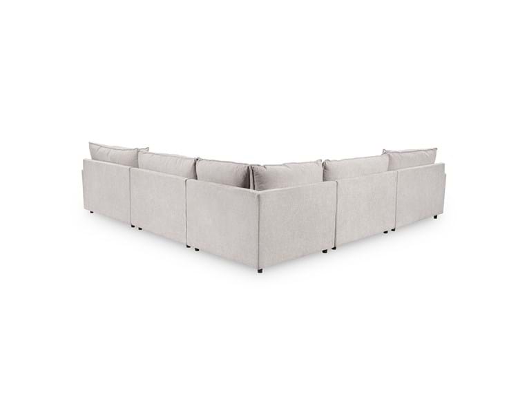 Caplan Gray Upholstered 5 Piece Modular Sectional - Ornate Home
