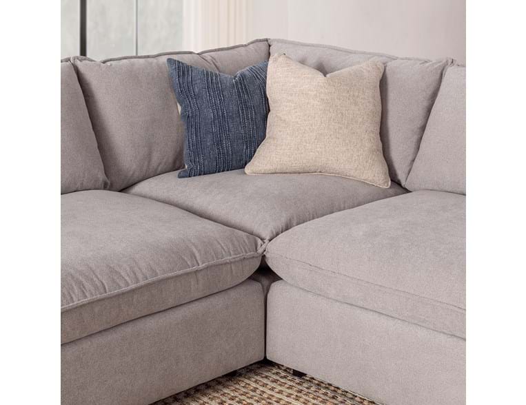 Caplan Gray Upholstered 5 Piece Modular Sectional - Ornate Home