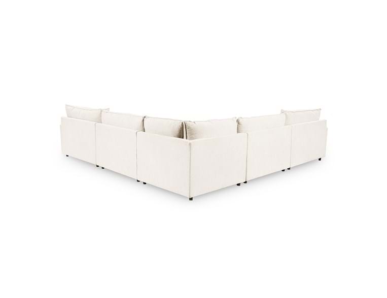 Caplan Ivory Upholstered 5 Piece Modular Sectional - Ornate Home