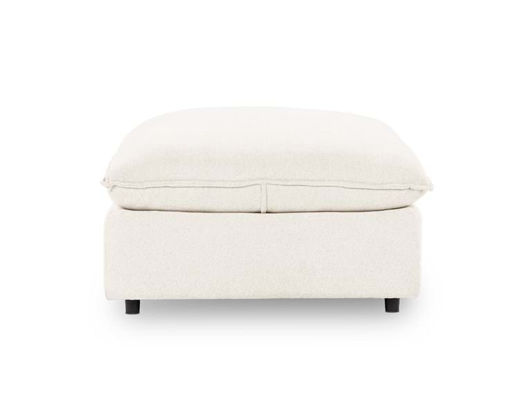 Caplan Ivory Upholstered Ottoman - Ornate Home