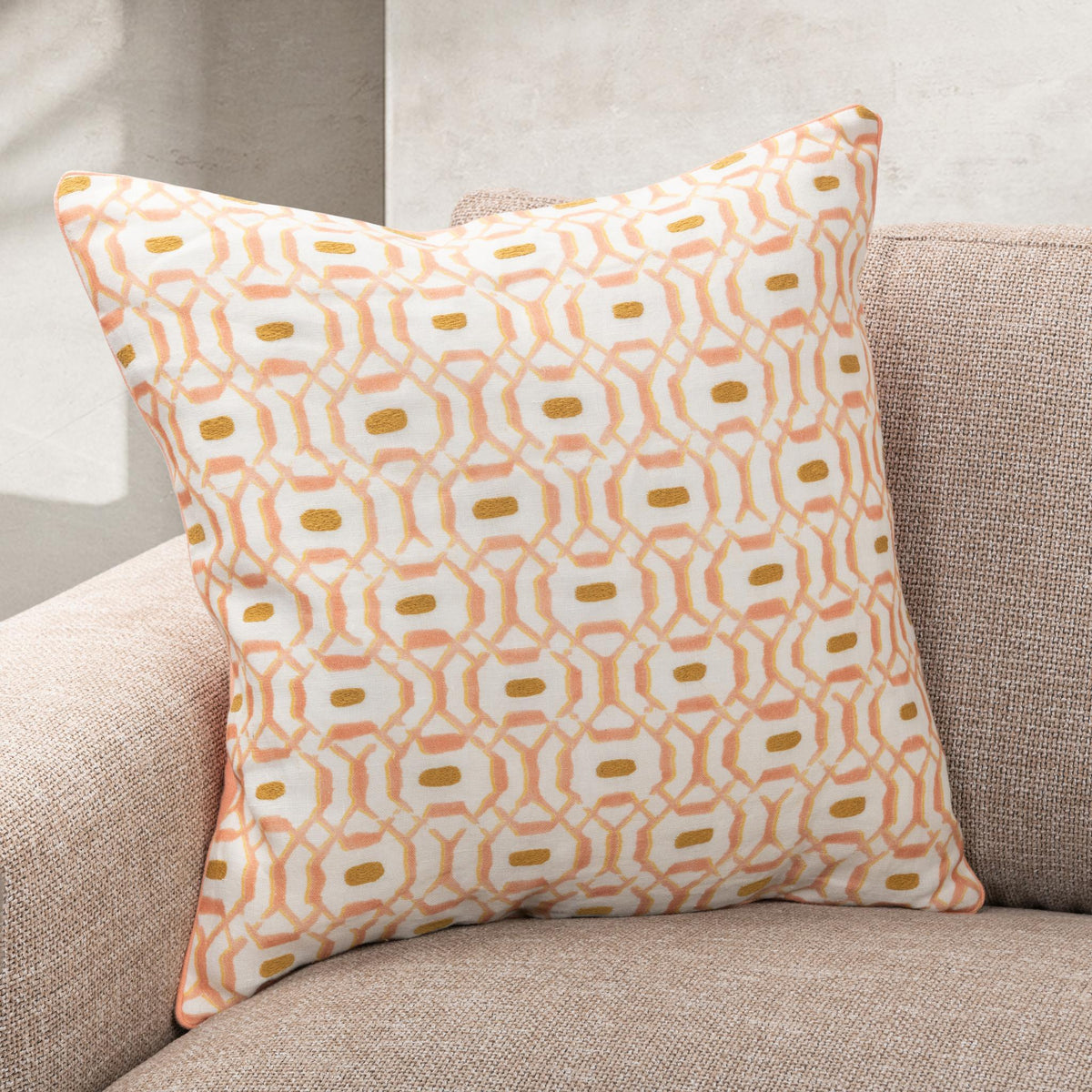 Capri Coast Coral 22"x22" Throw Pillow (Set of 2)