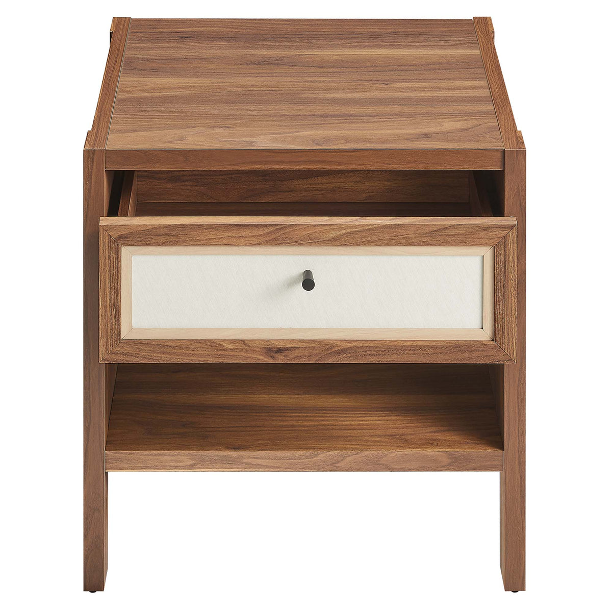 Capri Walnut Wood Grain Nightstand - Ornate Home