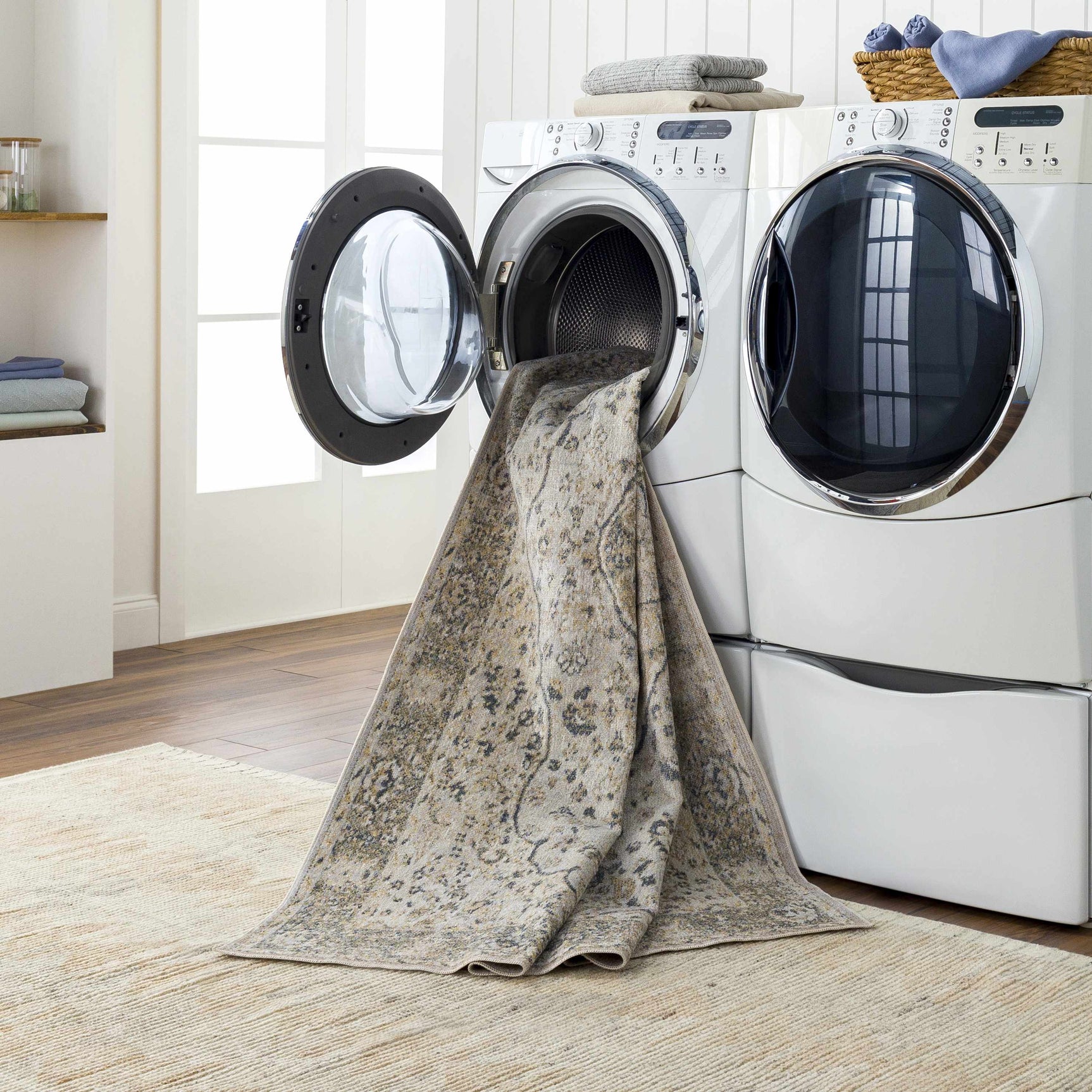 Cara Flat Pile Washable Rug - Ornate Home