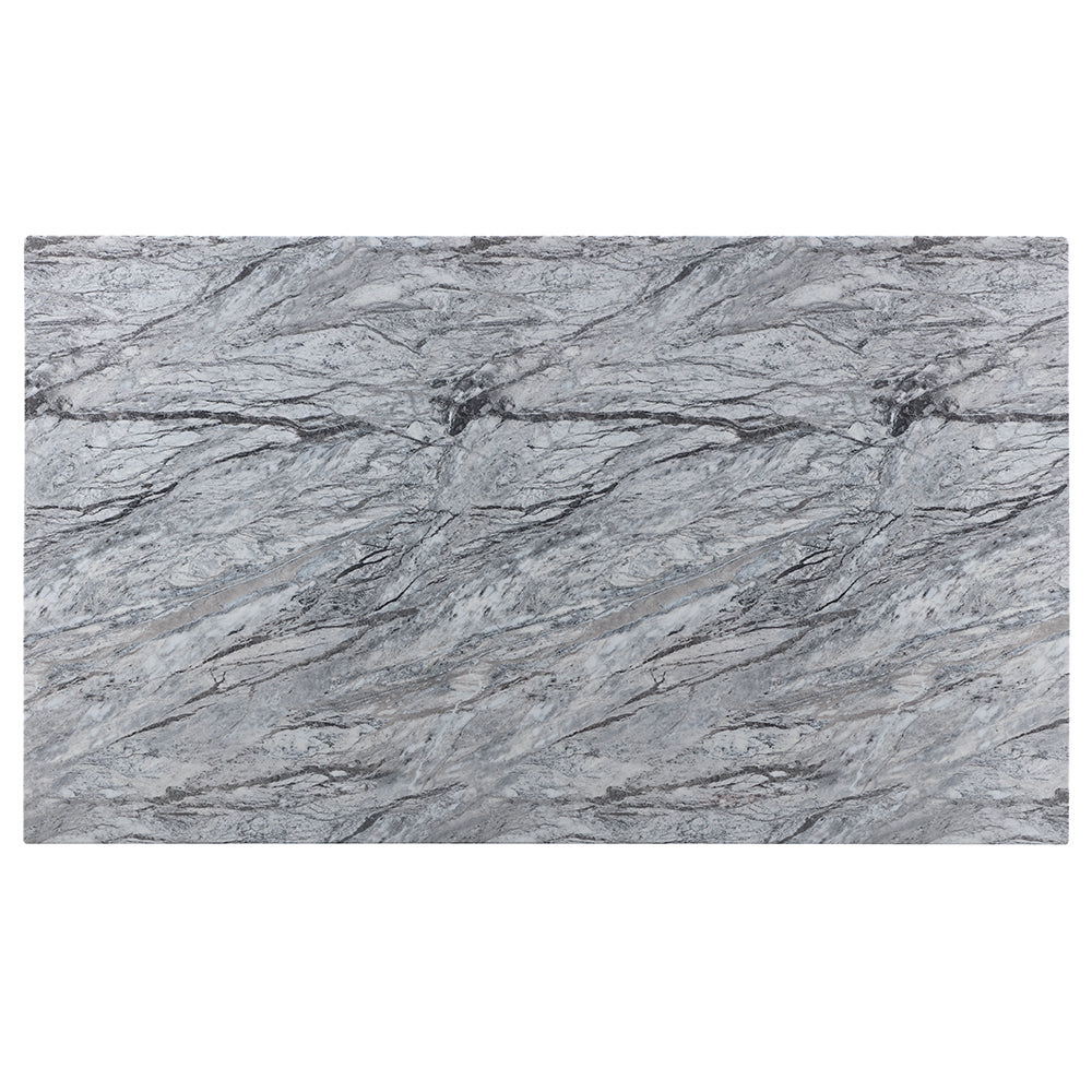 Caralin Engineered Stone & Black Dining Table - Ornate Home