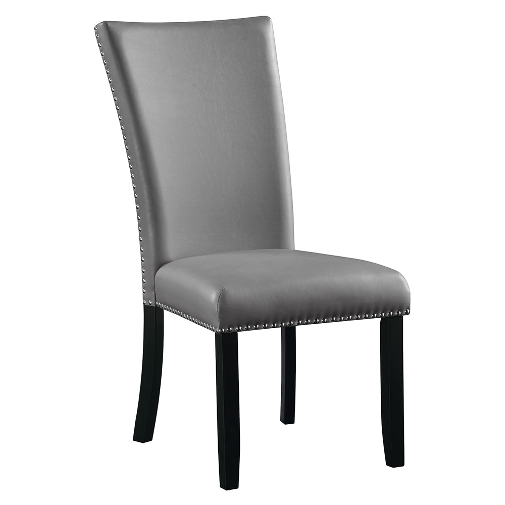 Caralin Gray & Black Side Chair (Set of 2) - Ornate Home