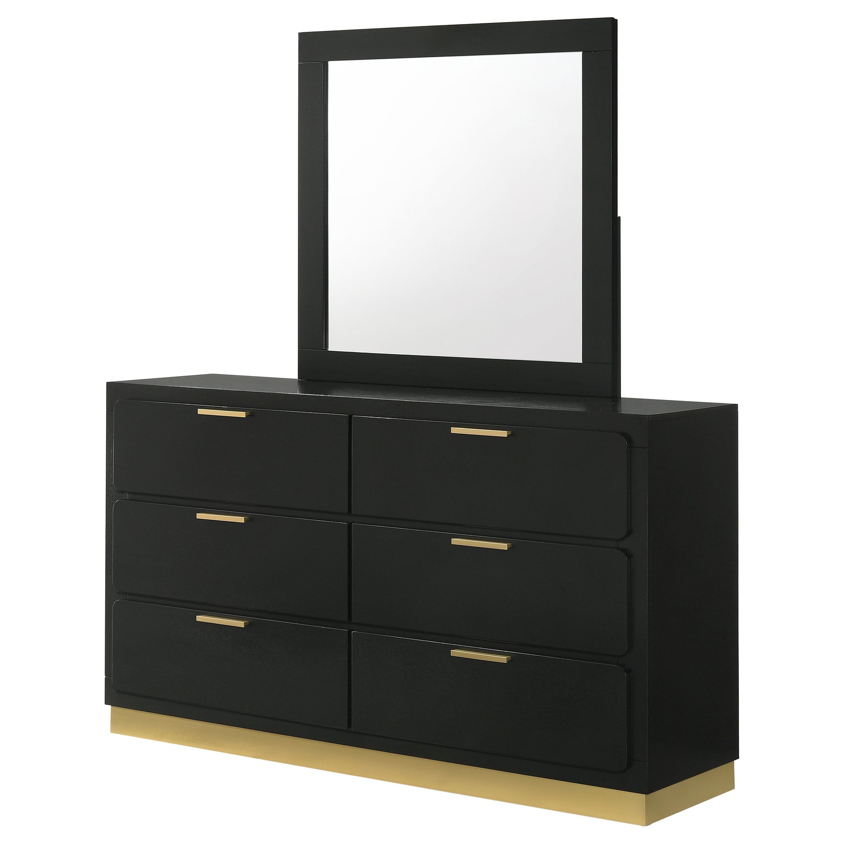 Caraway Black Dresser and Mirror - Ornate Home