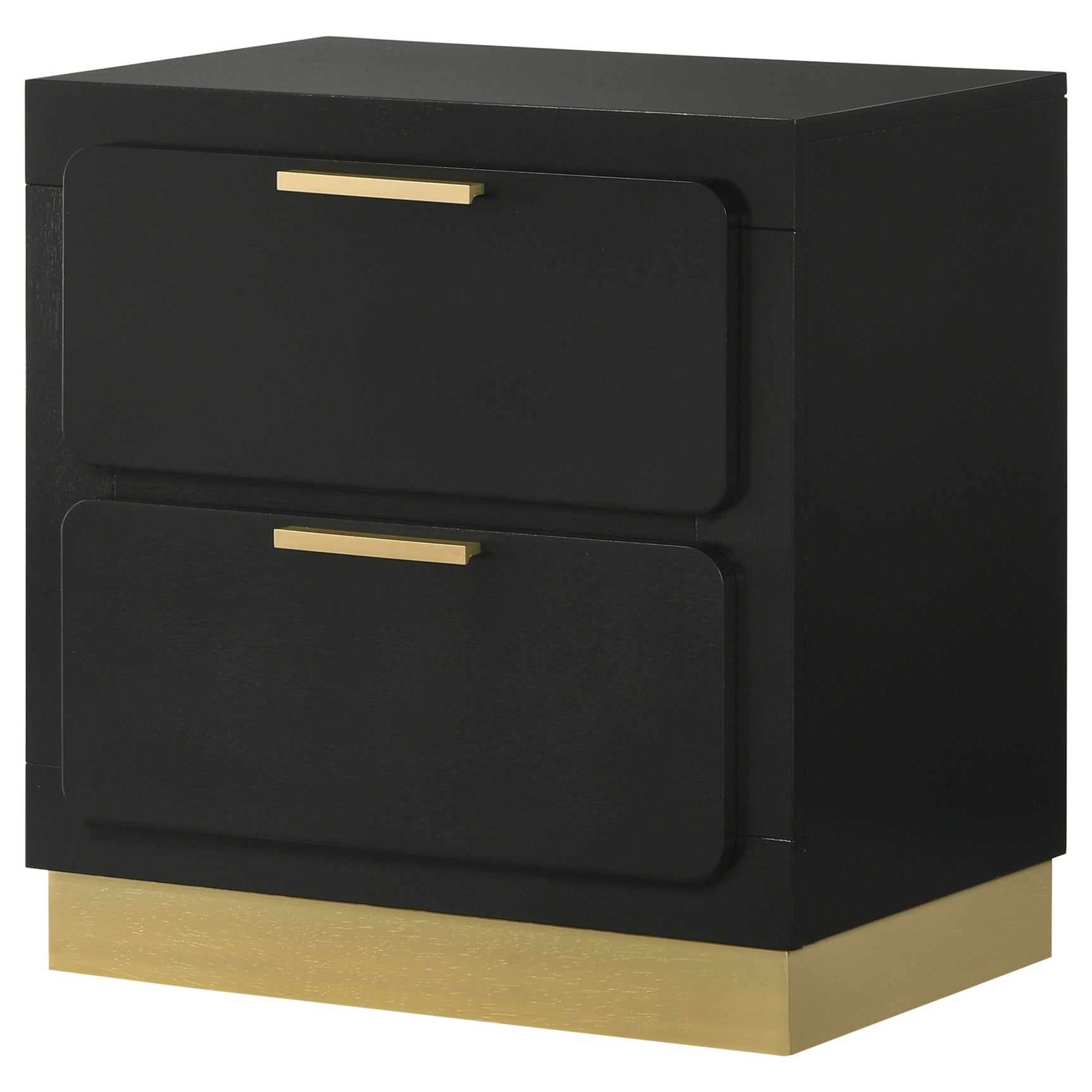 Caraway Black Nightstand - Ornate Home