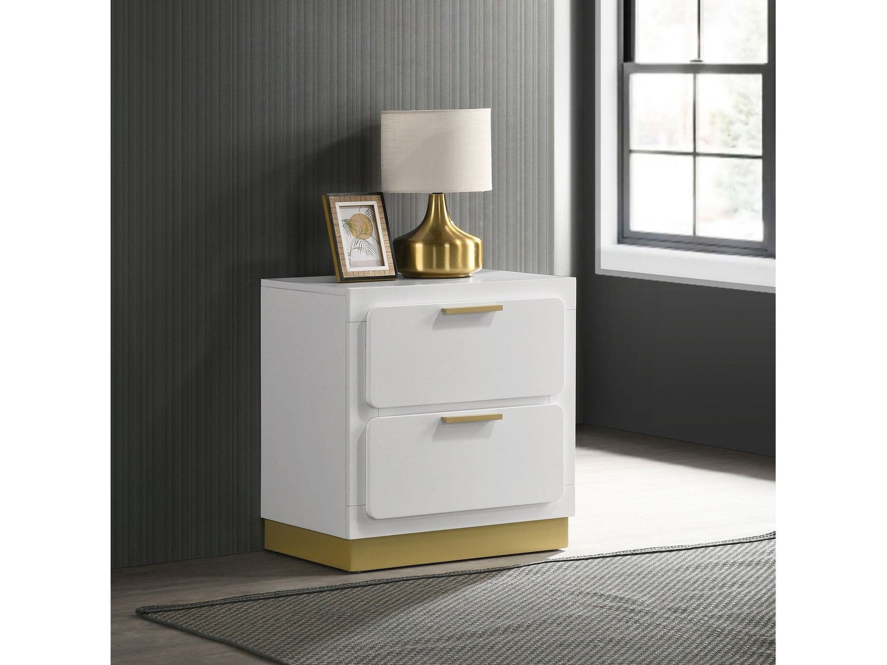 Caraway White Nightstand - Ornate Home