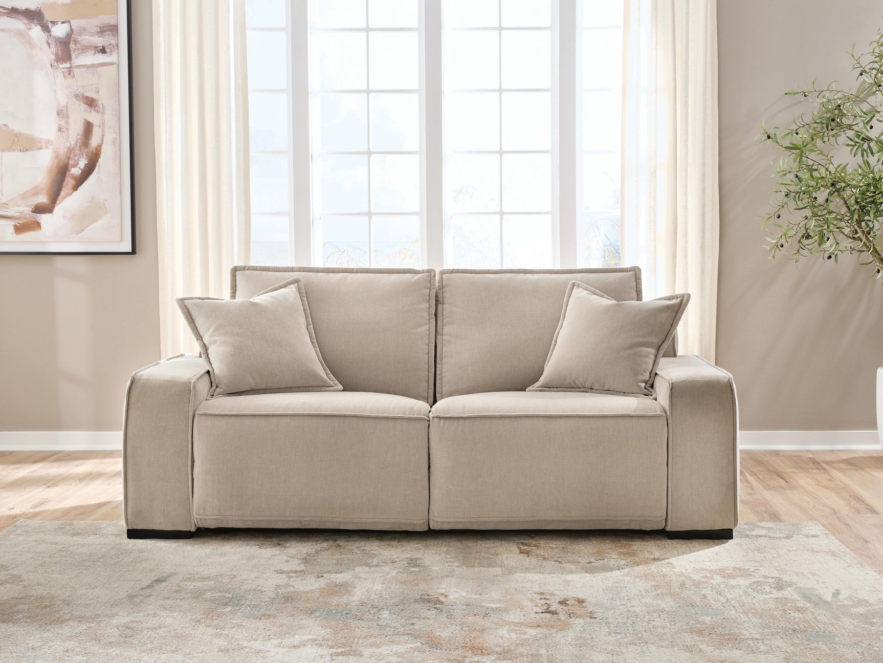 Carceri Cashmere 2-Piece Power Reclining Sectional Loveseat - Ornate Home