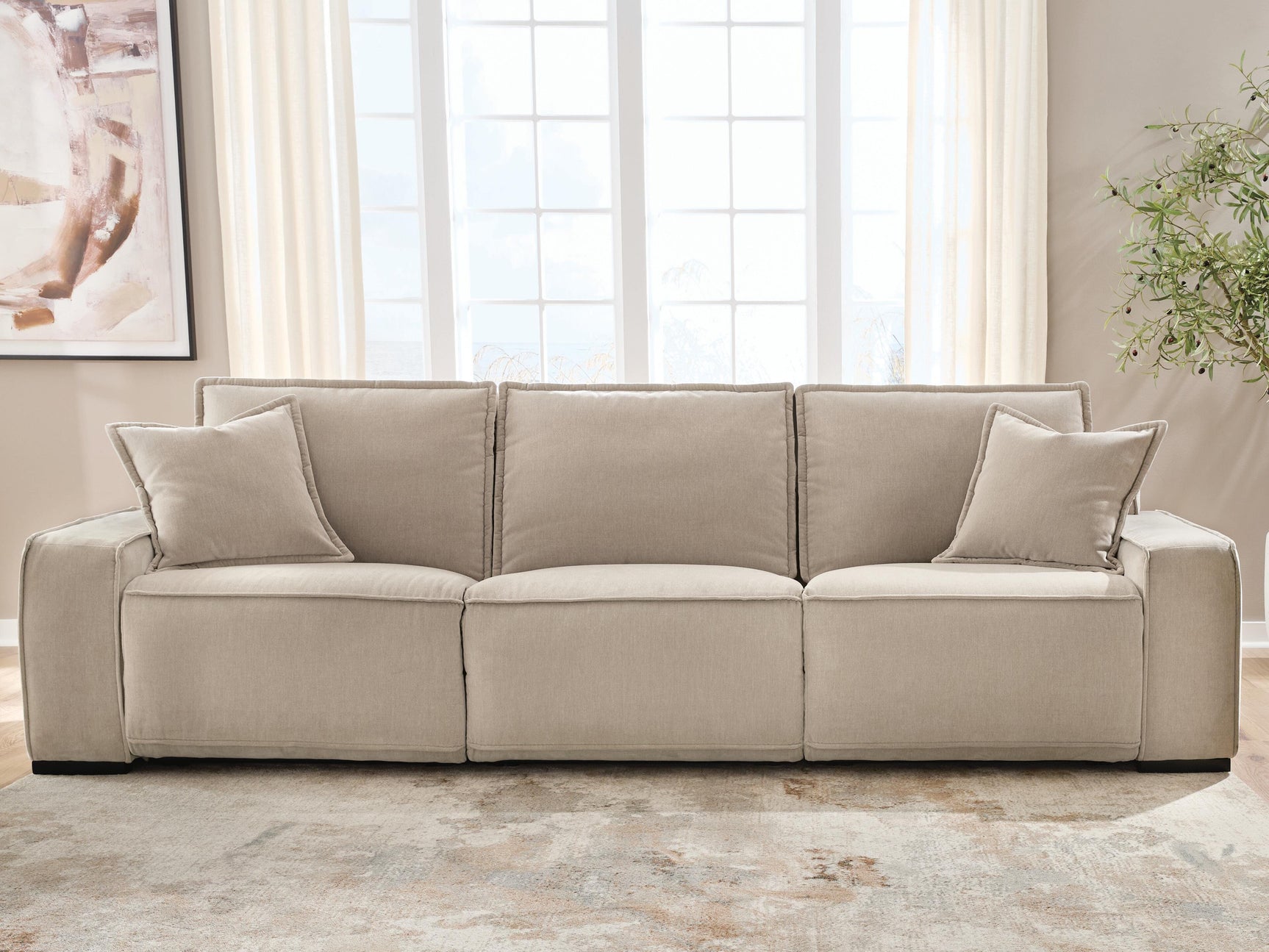 Carceri Cashmere 3-Piece Power Sectional Reclining Sofa - Ornate Home