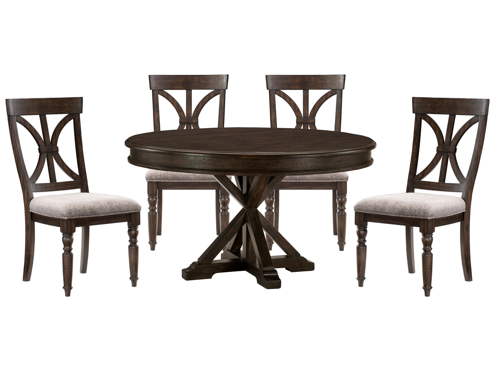 Cardano Driftwood Charcoal 5-piece Dinig Table Set - Ornate Home