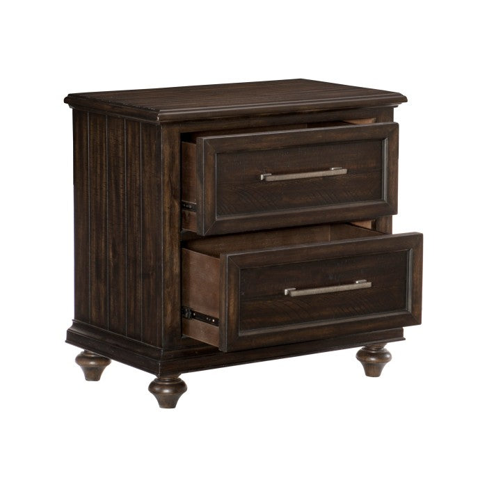 Cardano Driftwood Charcoal Nightstand - Ornate Home