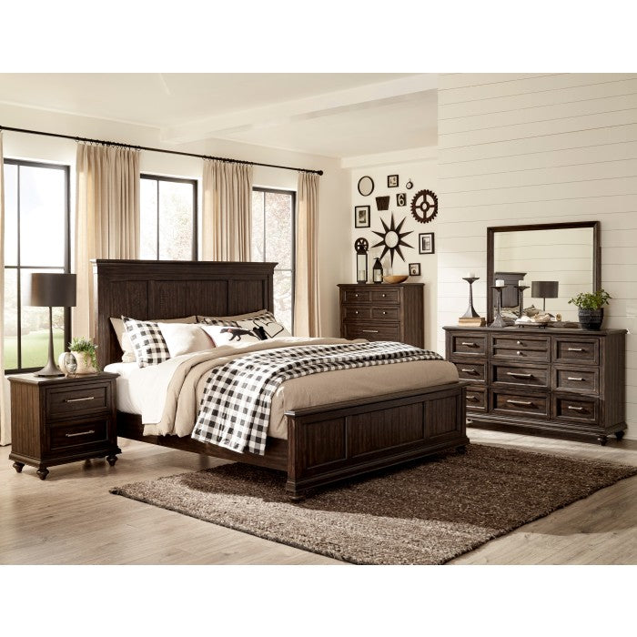 Cardano Driftwood Charcoal Queen Bed - Ornate Home