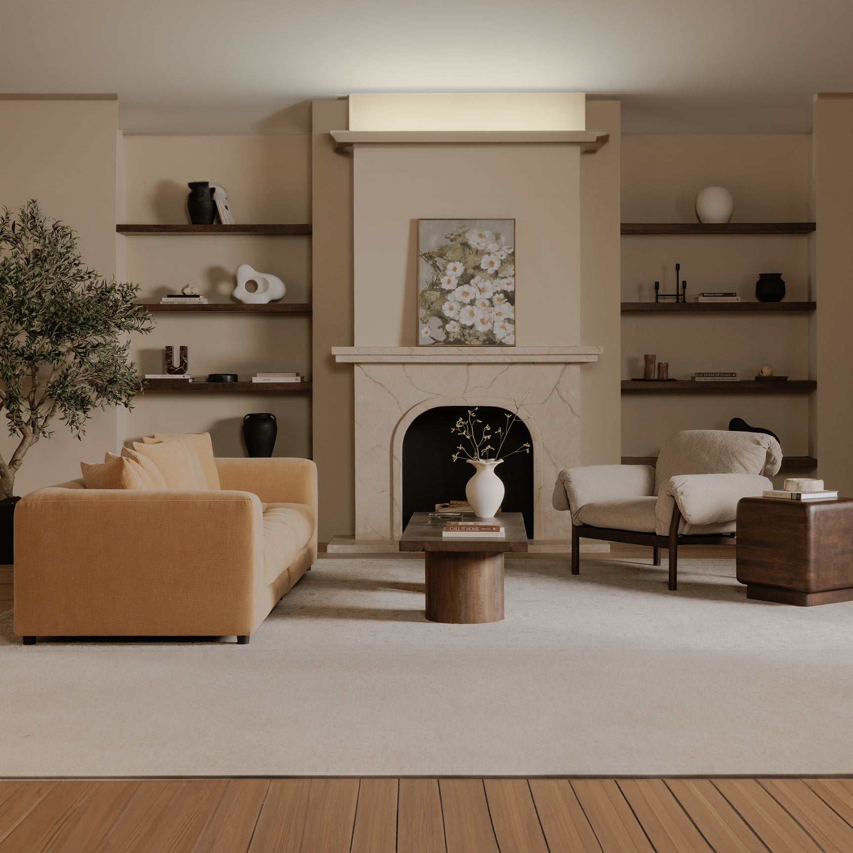 Cardero Beige Lounge Chair - Ornate Home