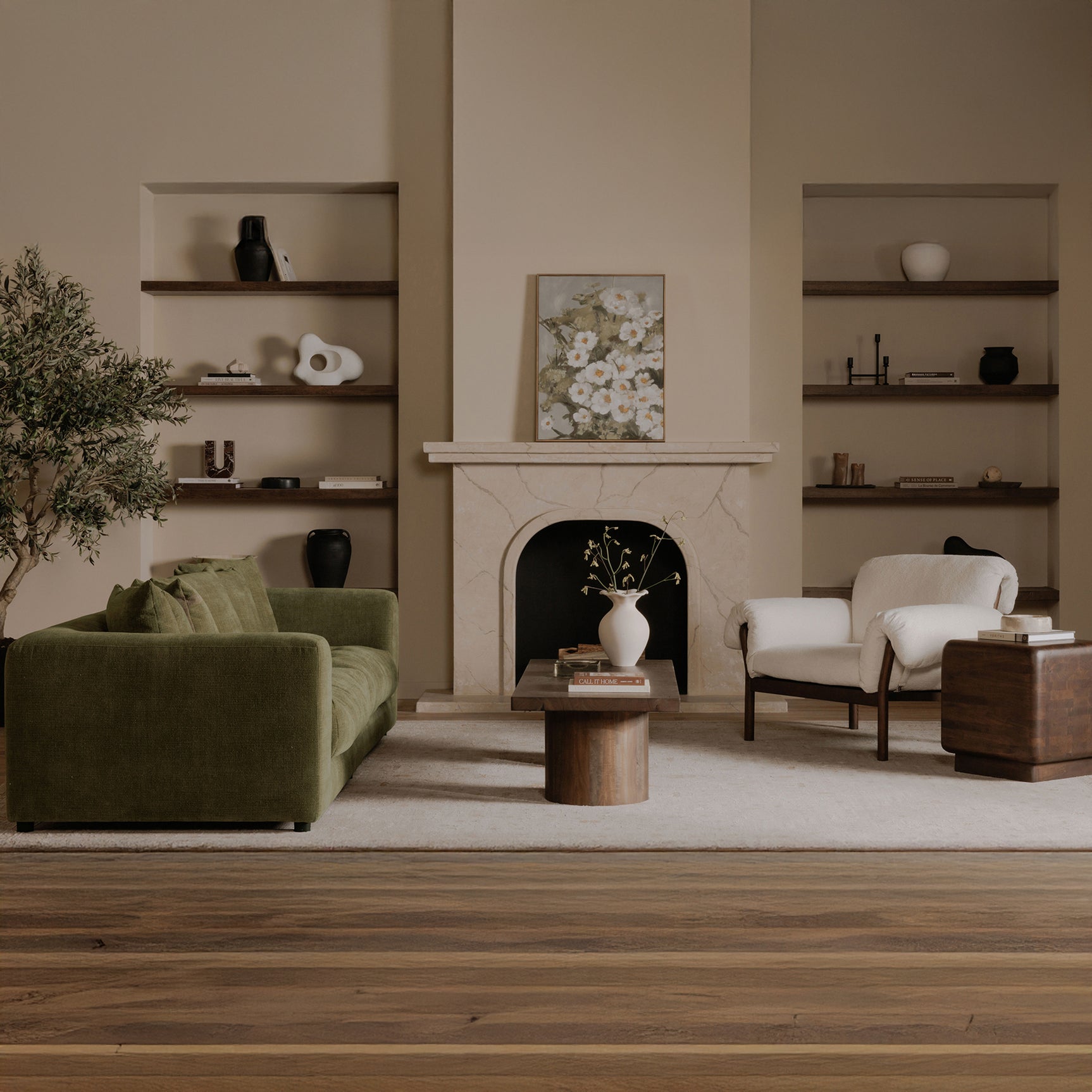 Cardero Ivory Lounge Chair - Ornate Home