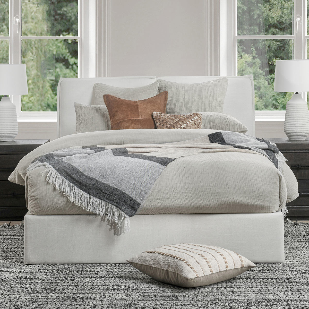 Cardiff Gray Duvet Collection - Ornate Home