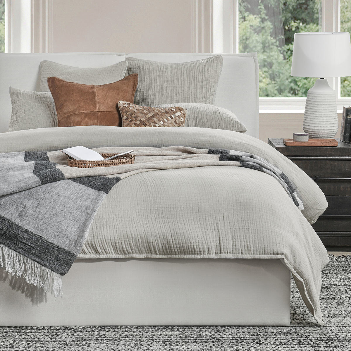 Cardiff Gray Duvet Collection - Ornate Home