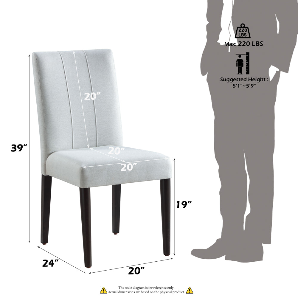 Carena White & Brown Side Chair (Set of 2) - Ornate Home