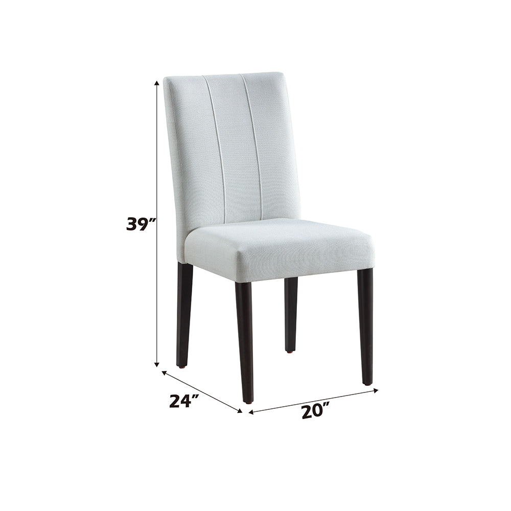 Carena White & Brown Side Chair (Set of 2) - Ornate Home