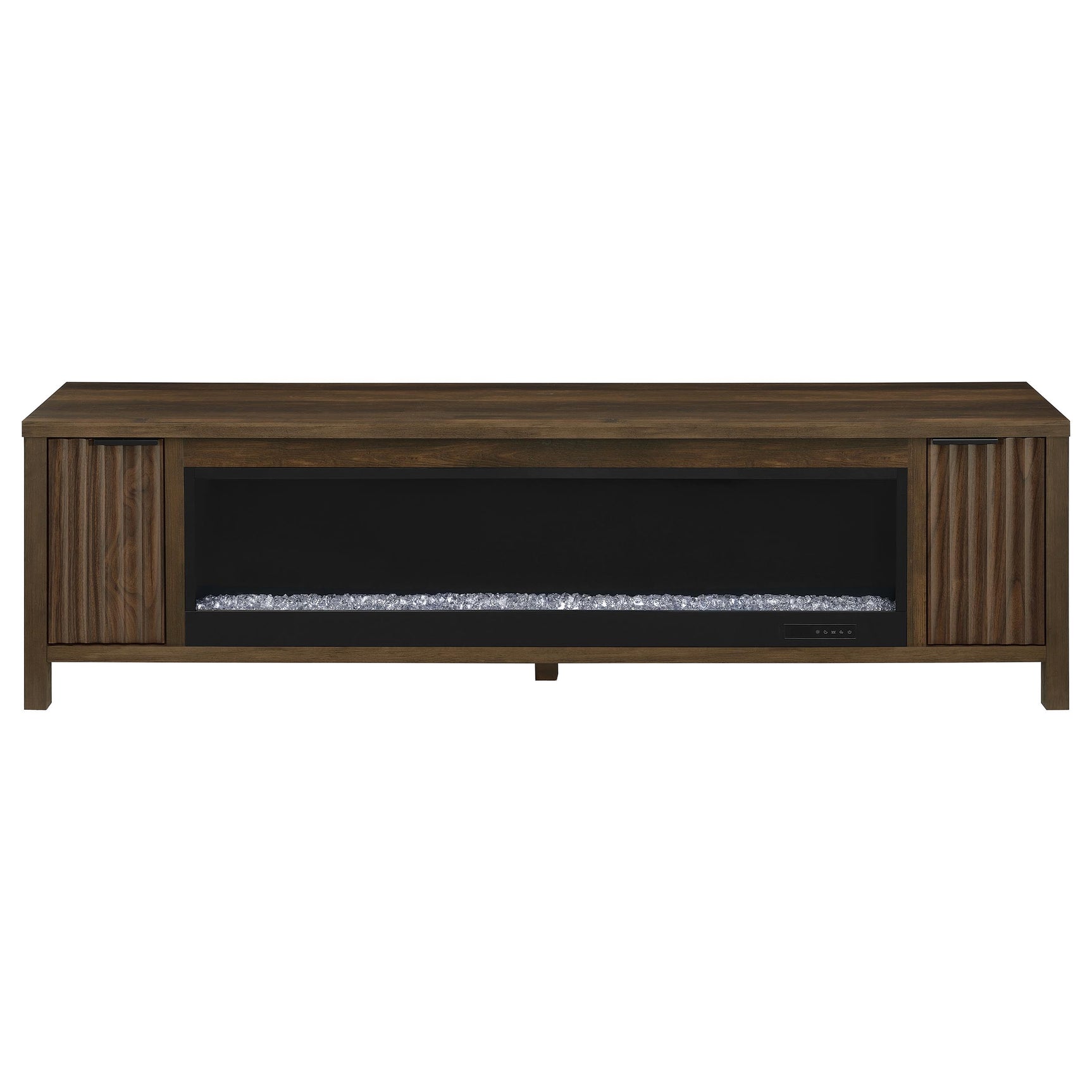 Carey Dark Pine 79-inch TV Stand Fireplace Media Console - Ornate Home