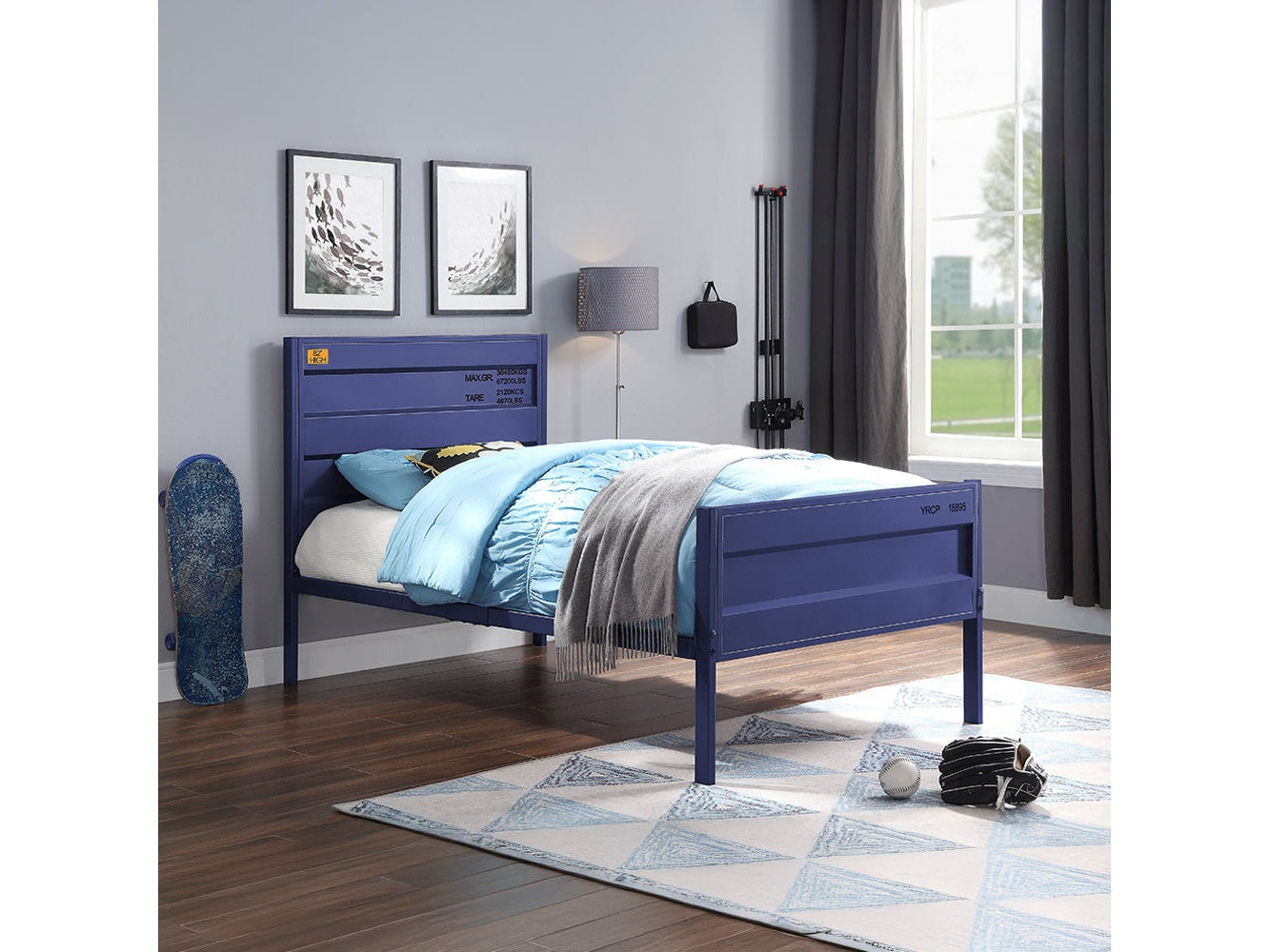Cargo Blue Twin Bed - Ornate Home