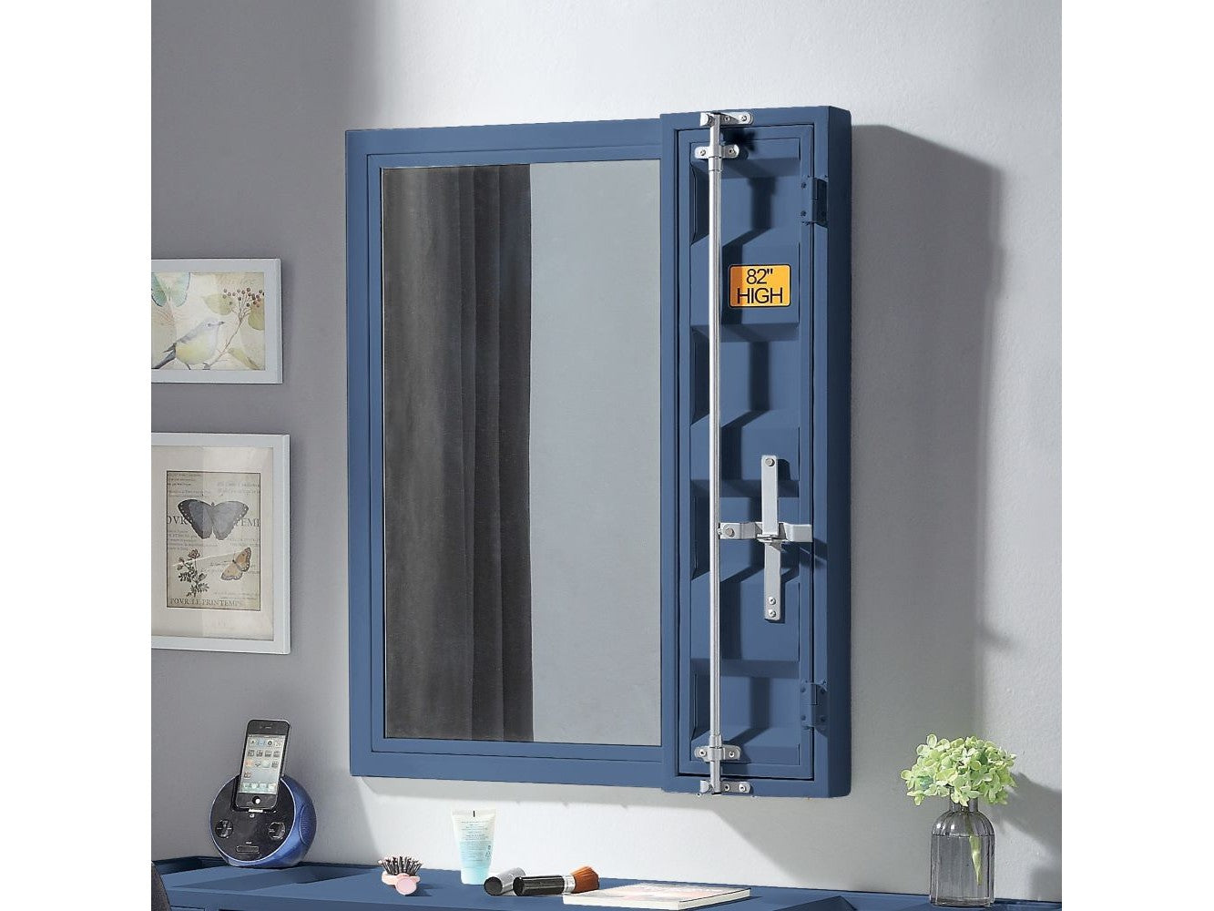 Cargo Blue Vanity Mirror - Ornate Home