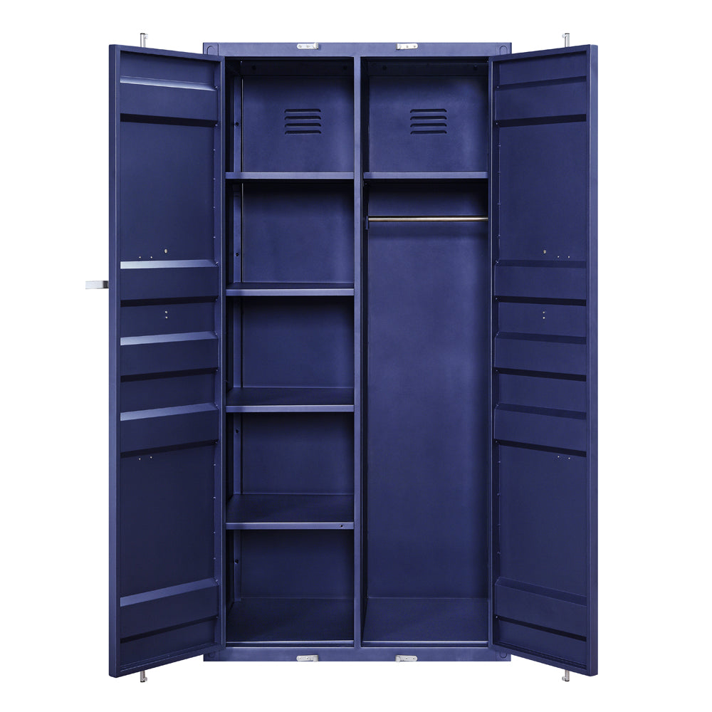 Cargo Blue Wardrobe (Double Door) - Ornate Home