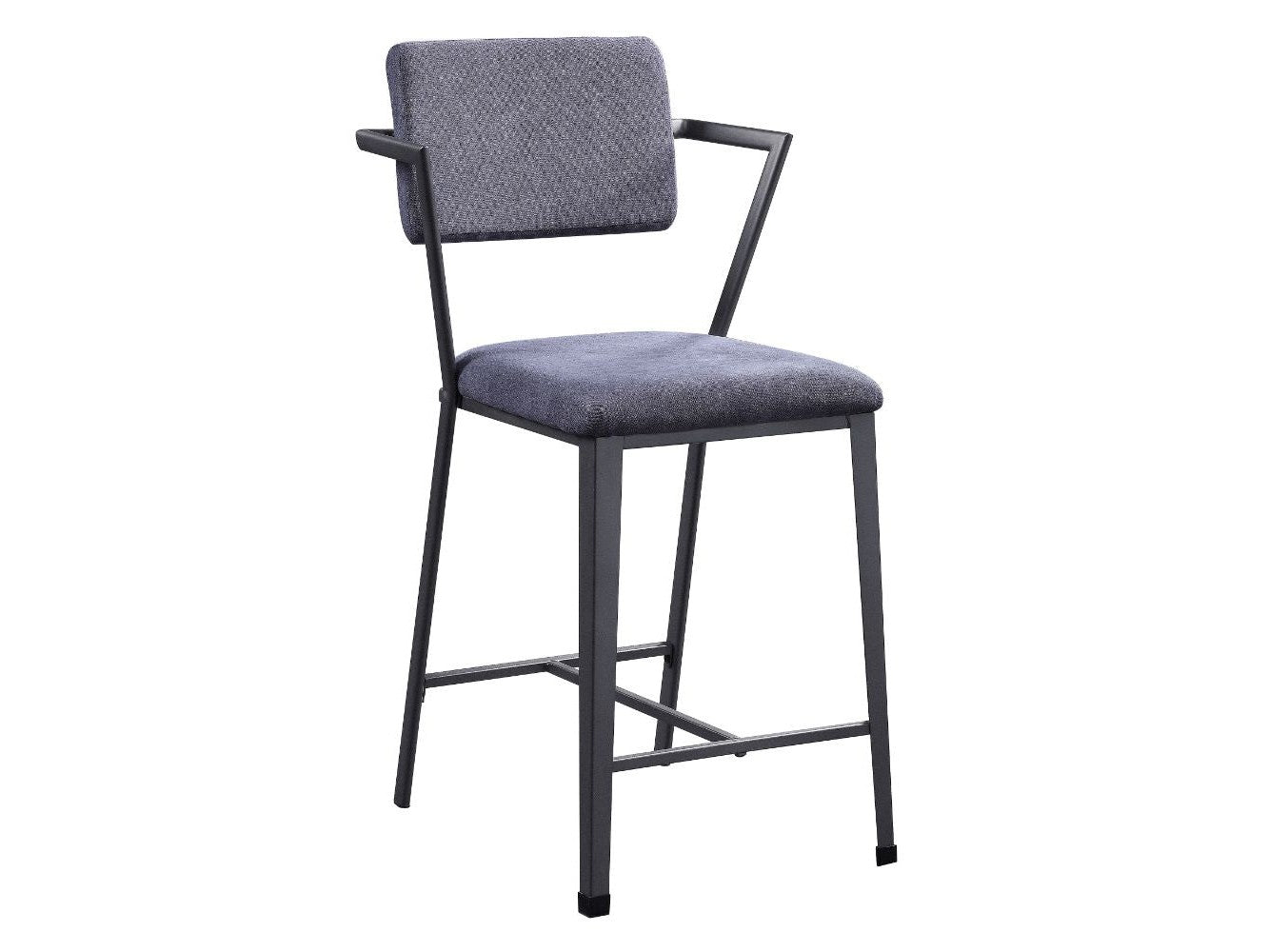 Cargo Gray/Gunmetal Counter Height Chair (Set of 2) - Ornate Home