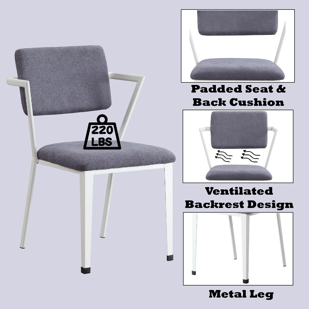 Cargo Gray & White Chair - Ornate Home