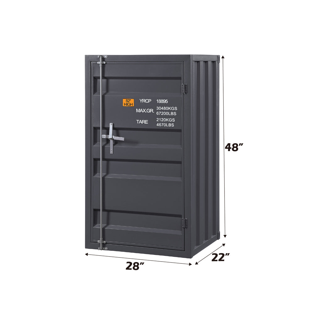 Cargo Gunmetal Chest (Single Door) - Ornate Home