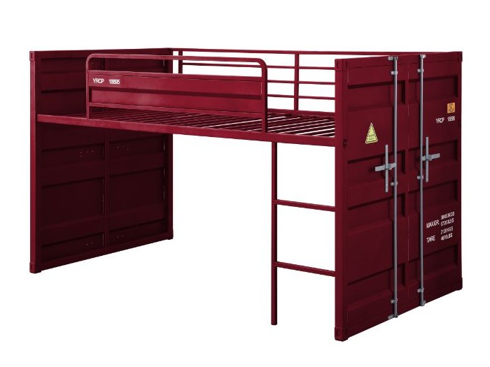 Cargo Red Loft Bed - Ornate Home