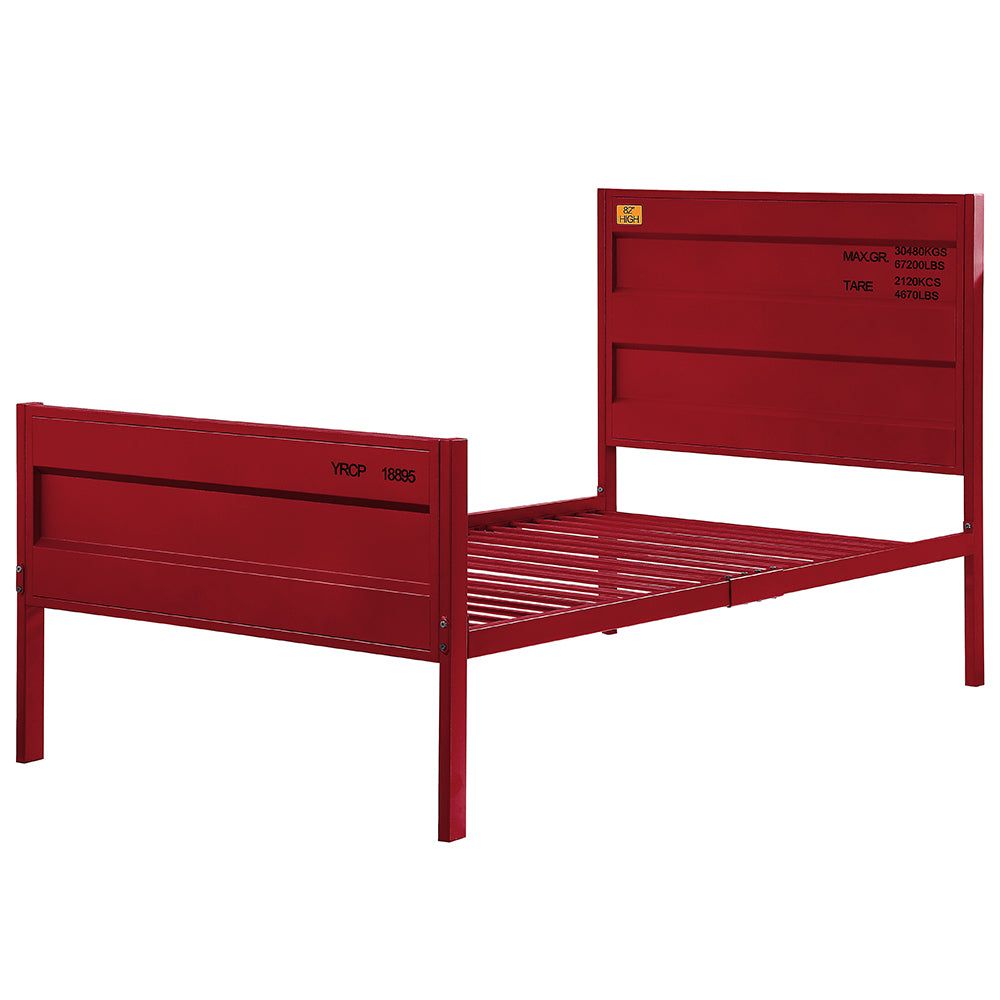 Cargo Red Twin Bed - Ornate Home