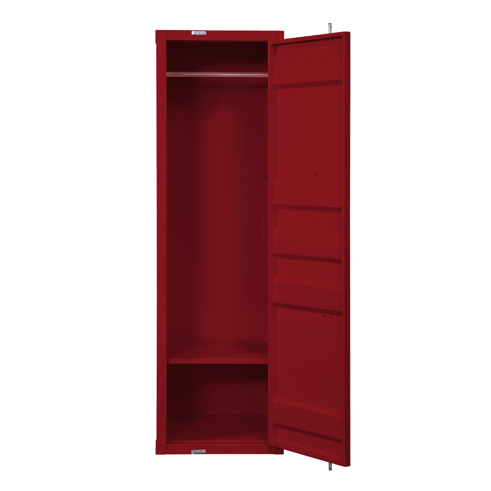 Cargo Red Wardrobe (Single Door) - Ornate Home
