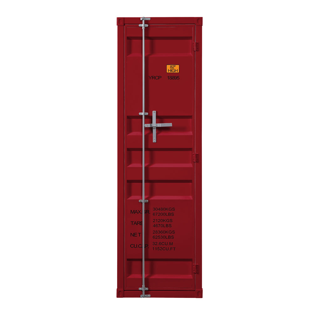 Cargo Red Wardrobe (Single Door) - Ornate Home