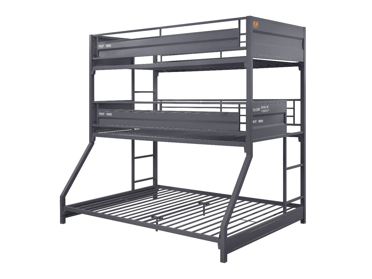Cargo Twin/Twin/Full Triple Bunk Bed - Ornate Home