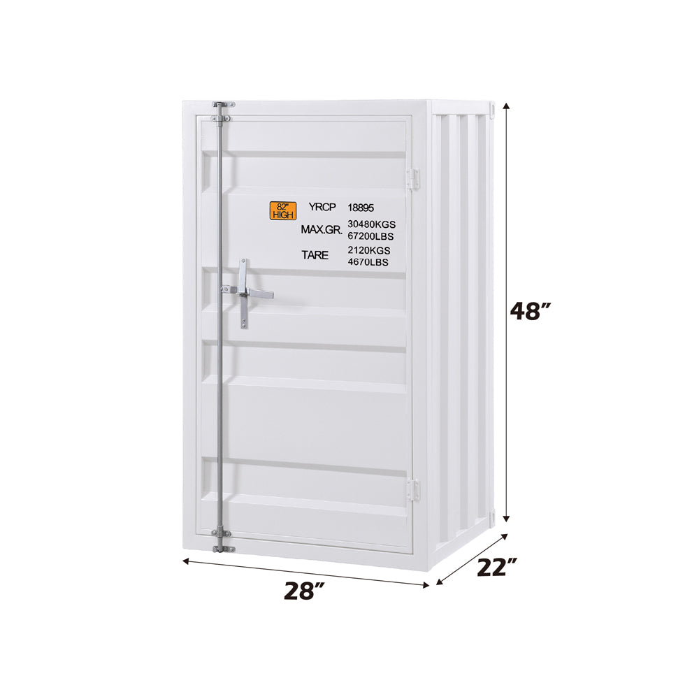 Cargo White Chest (Single Door) - Ornate Home