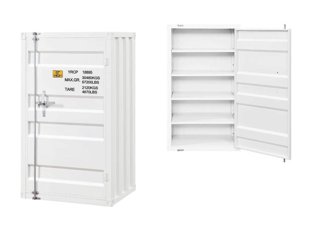 Cargo White Chest (Single Door) - Ornate Home