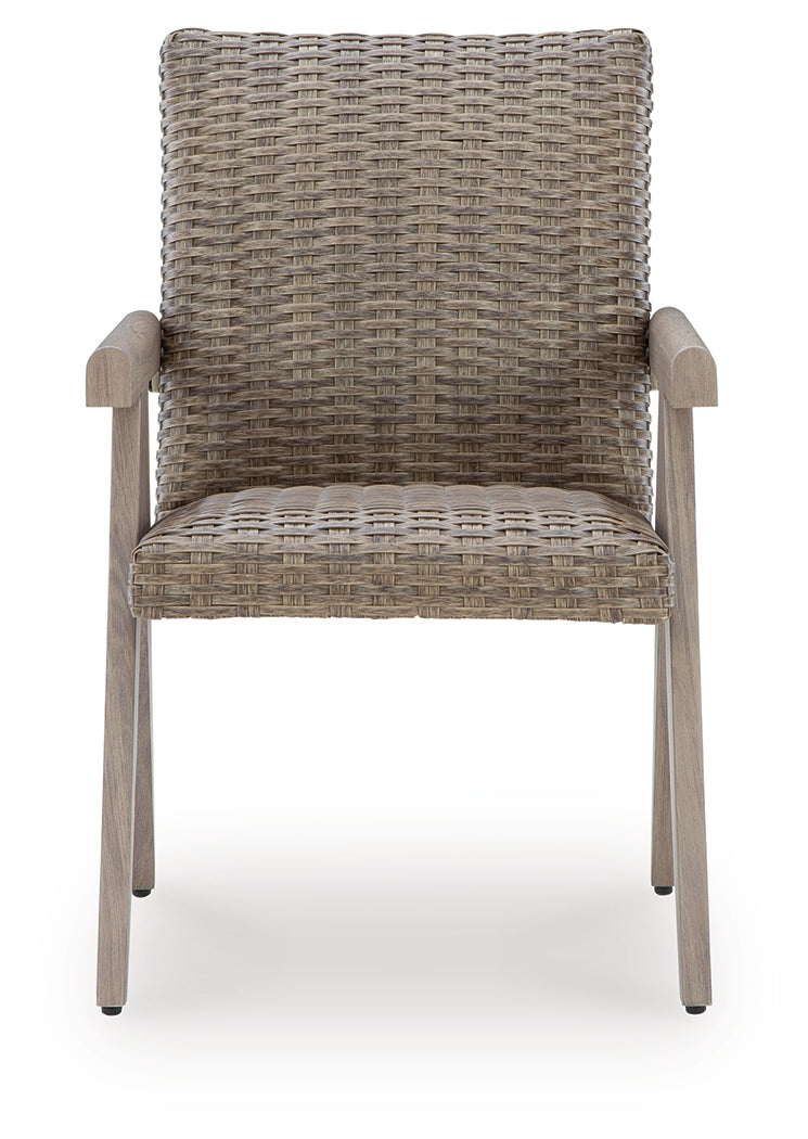 Carisbo Beige-Outdoor Arm Chair (Set of 2) - Ornate Home