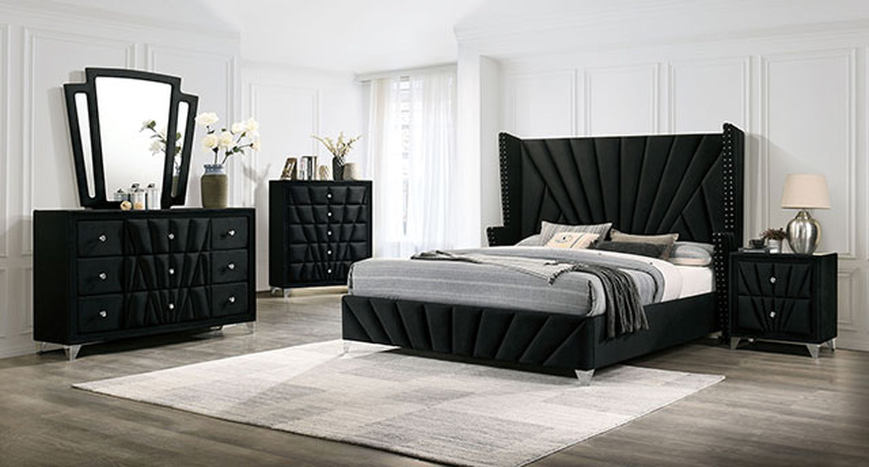 Carissa Black Chest - Ornate Home