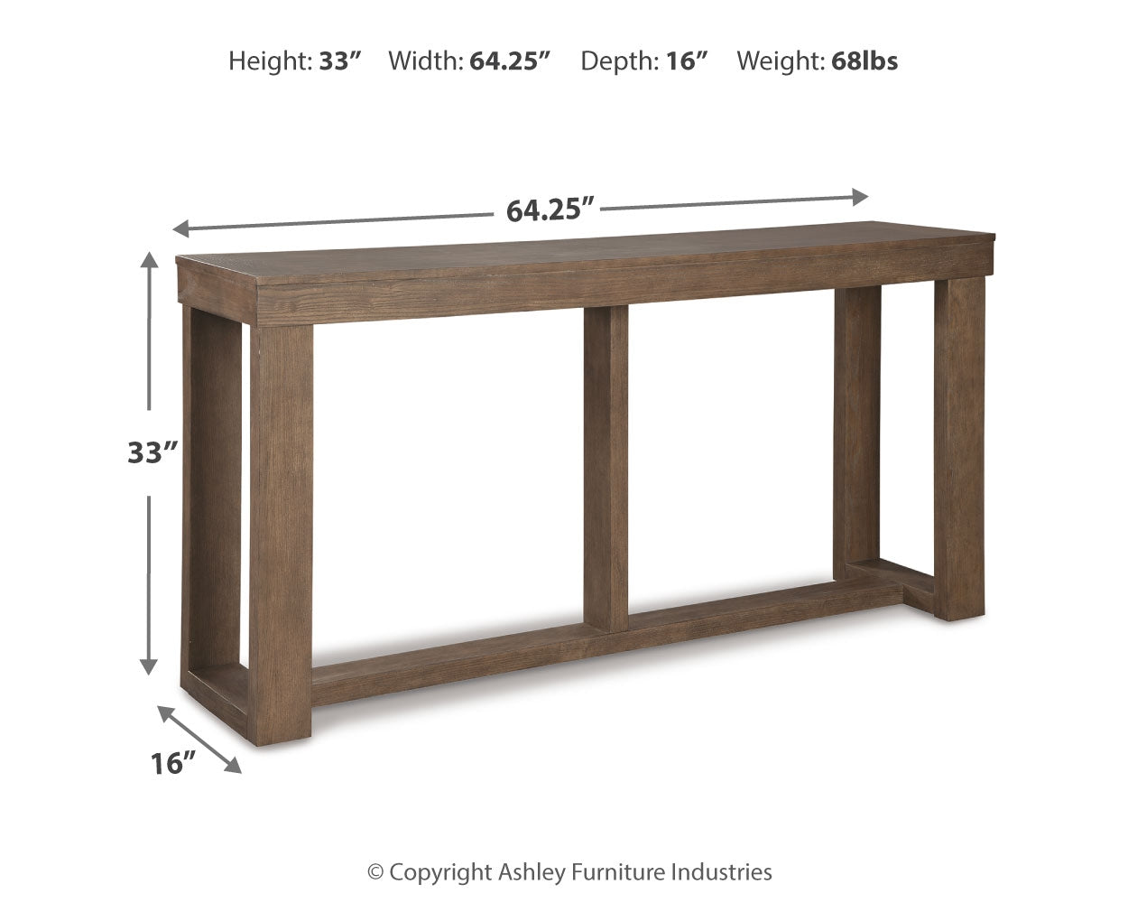 Cariton Gray Sofa/Console Table (Online Special Price) - Ornate Home