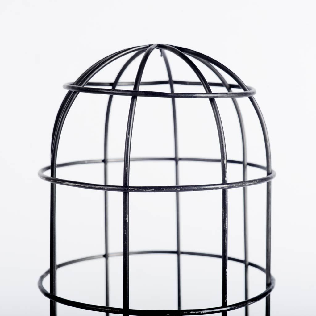 Carkner Gunmetal Gray Cylindrical Metal Cage Table Lamp - Ornate Home